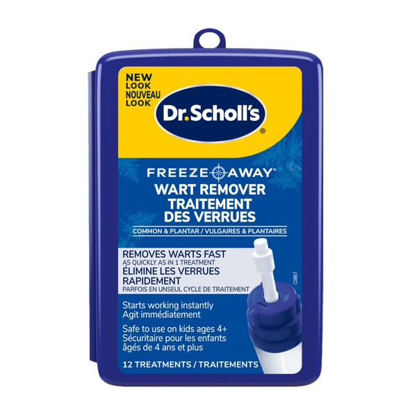 Dr. Scholl’s FreezeAway Wart Remover, 12 Applications // Doctor-Proven Therapy, for Common and Plantar Warts