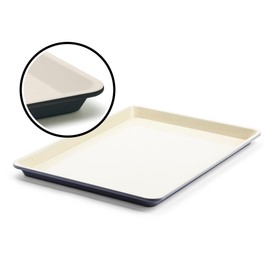 GreenLife Bakeware Healthy Ceramic Nonstick (18" x 13") Half Cookie Sheet Baking Pan, PFAS-Free, Black