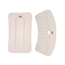 ibiyaya All-Season Pet Stroller Cushion for Dogs – Reversible Cooling and Soft Pad, Secure Fit with Magnetic Clasps, Machine Washable - Earthy Brown (M)