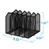 Simple Trending Mesh Desktop File Sorter Organizer, 5-Section Bookshelf for