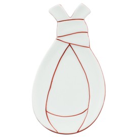 24to3 465816 Nishitomi Pottery Arita Ware Plate, Tansei Kiln, Small Plate, Plate, Vermilion, New Year, Dinnerware, Made in Japan