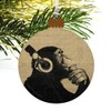 GRAPHICS & MORE Headphone Chimp Monkey Wall Wood Christmas Tree