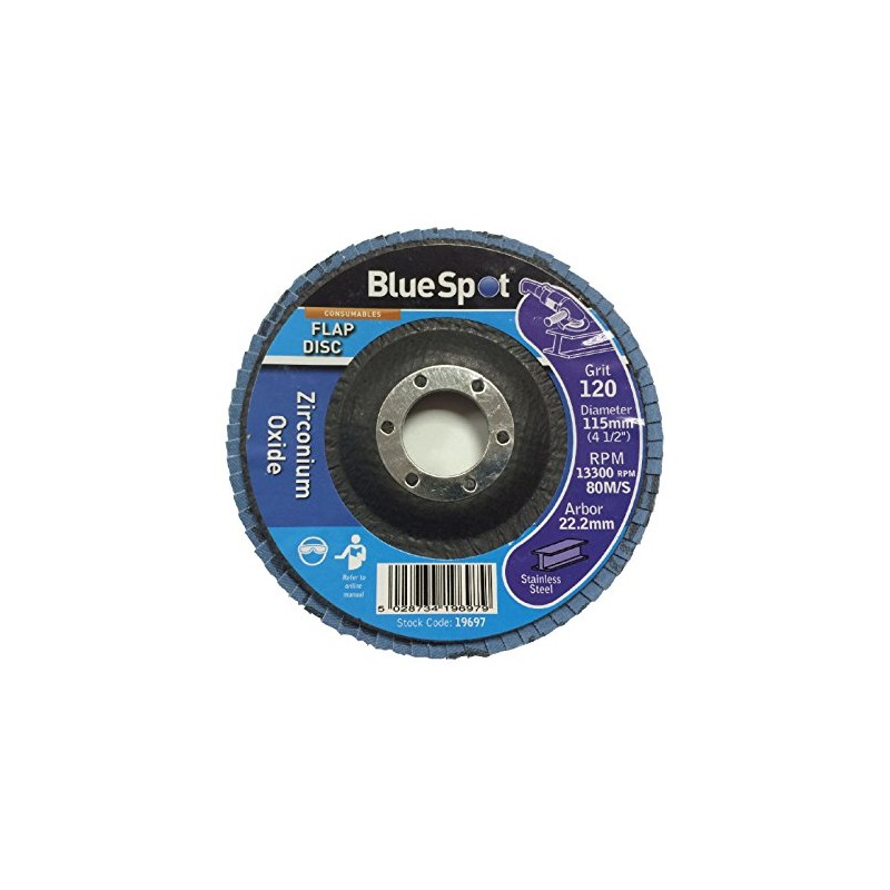 Homesmart 3 Pack 115mm Flap Disc 120 Grit for Angle