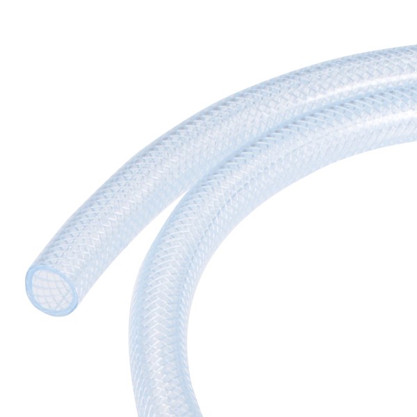 MECCANIXITY Braided Reinforced PVC Tubing 1/2" ID 3.3ft Transparent High