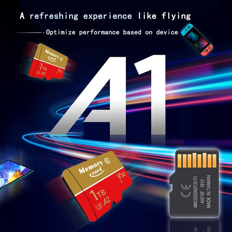 MicroSDXC 1024GB Memory Card UHS-I (U3), V30 4K A2, Class