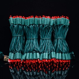 UL Certified Red Wide Angle LED Christmas String Lights, 66 Ft 200 LED Commercial Grade 5mm Christmas Light Set, Connectable Home Decor Lights for Patio Garden Wedding Holiday (Red)