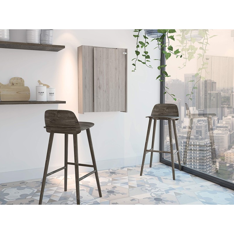 TREATLIFE HOME Foldable Table with Base and Shelves, Space-Saving Design,