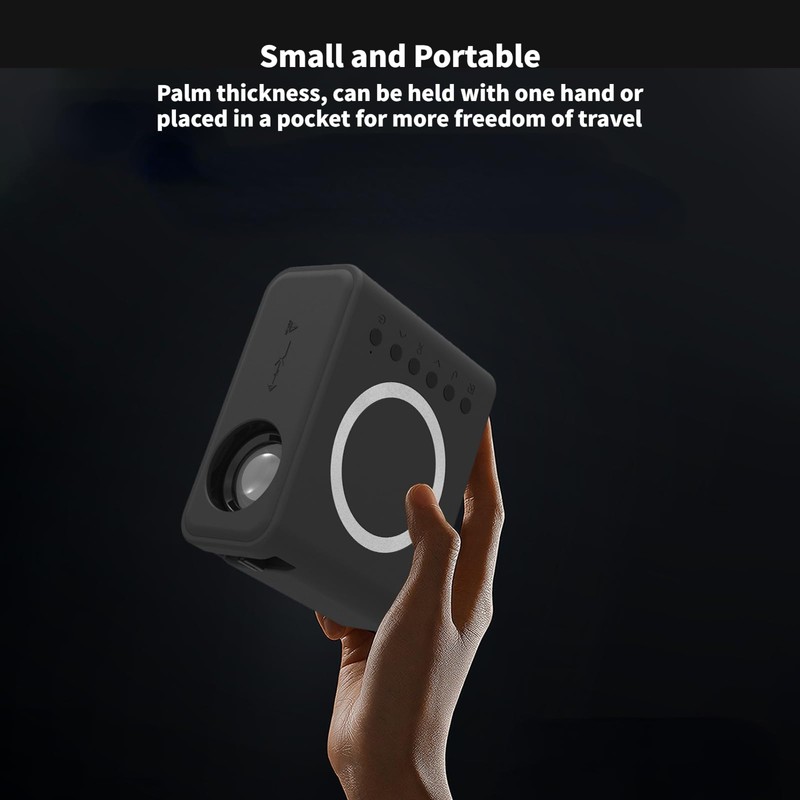 Portable Projector, Full High Definition 1080P, Built-in 4Ω-2W Speaker, Eye