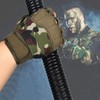 CubePlug Mens Breathable Padded Fingerless Motorcycle Gloves Half Finger Gloves