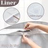 SORTTO No Hook Slub Textured Shower Curtain with Snap in