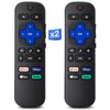 【Pack of 2】 Replacement for Roku-TV-Remote, Compatible for TCL Roku/Hisense