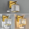 FDPBY Wall Sconces Crystal Gold Wall Sconce Set of Two