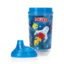 Nuby - Vaso Shine Boquilla Dura 10 Oz Azul