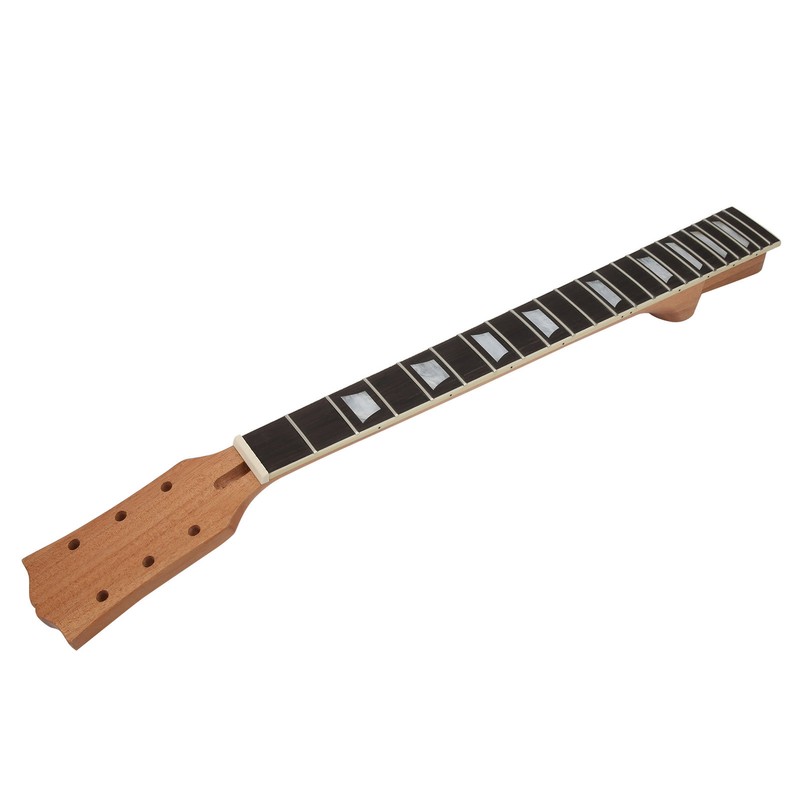 Wood Electric Guitar Neck 22Frets Rosewood Fingerboard with Trapezoidal Inlay