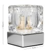 MiniSun Modern Glass Ice Cube Touch Table Lamp with Chrome