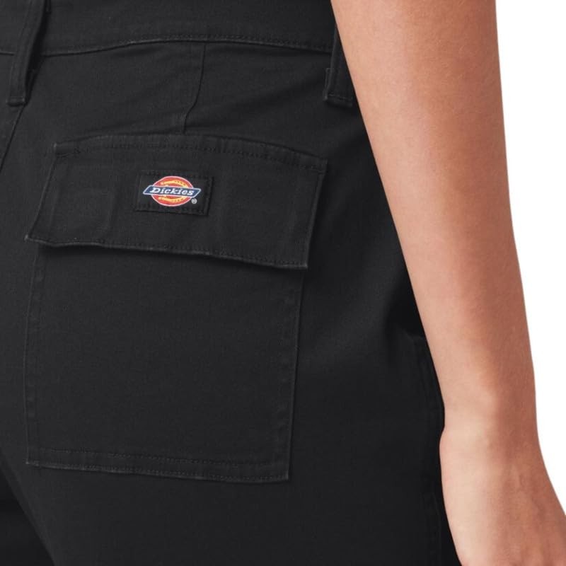 Dickies Women's Cropped Cargo Pant, Black, 26