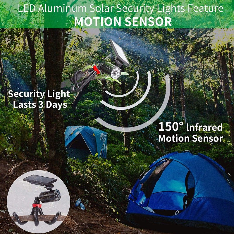 DrawGreen Lights Outdoor Solar Powered, Camping Motion Sensor Light, Free