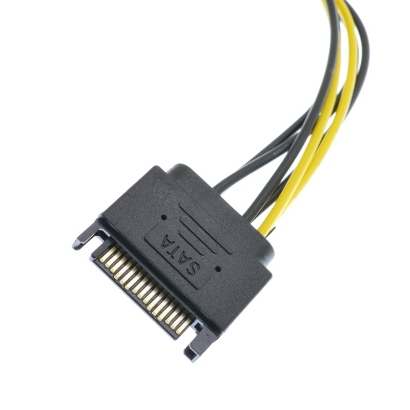 YiKaiEn SATA 15 Pin to 6 Pin Video Card GPU