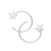 Sterling Silver Star Pull Through Earrings