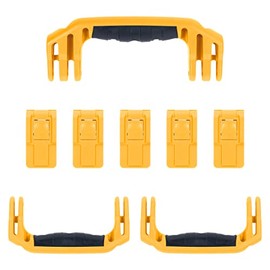 Pelican 1626 Replacement Handle & Latch Set by ColorCase - Yellow Handles & Push Button Latches