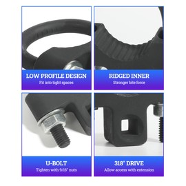 Flaconi Car tie rod removal tool,inner tie rod removal tool,Inner Tie Rod U-Wrench,Auto Tools Inner Tie Rod Repair Tools,3/8” Low Profile Tool for Tie Rod End Removal Installation,Fits Most Vehicles