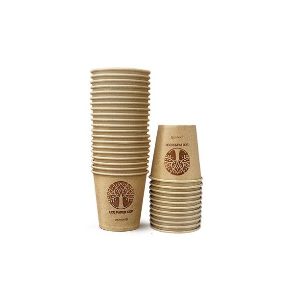 [10 by 10] [Sunsooin] 2000 kraft paper cups (brown/wooden printing)