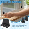 Blulu 100 Pcs Window Screen Pull Tabs, Black Plastic Spline