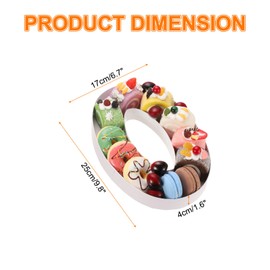 uxcell 10" Cardboard Letter for Charcuterie, Cardboard Food Tray for Graduation Anniversary Birthday Party Decorations Chocolate Candy Cupcake Container (White Letter O)