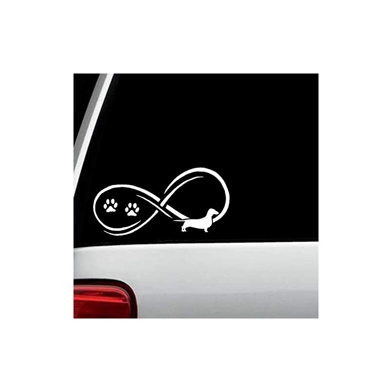 Infinity Dachshund Dog Decal Sticker for Car Window D1089