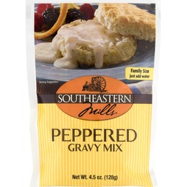 Southeastern Mills Gravy Mix Packet, Peppered Gravy Mix with Sausage Flavor, Just Add Water, Makes 2 Cups of Gravy, 4.5-Ounce Packet (Pack of 3)