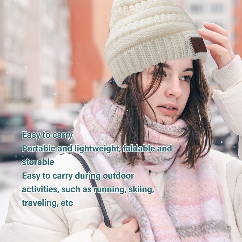 Bluetooth Headphones Hat Multifunction Stylish Warm Comfortable Built in Stereo