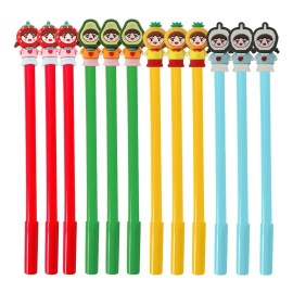 Set De 12 Plumas Kawaii Modelos Cute Tinta De Gel Mayoreo