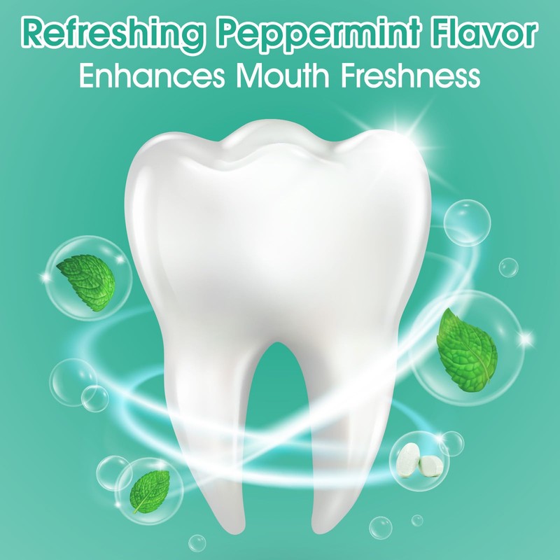 150 Tablets Chewable Toothpaste Tablets, Sensitive Toothpaste Tablets Peppermint Flavored