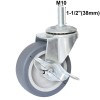 AAGUT M10 X 1.5 Black Industrial Caster Wheels 3 Inch