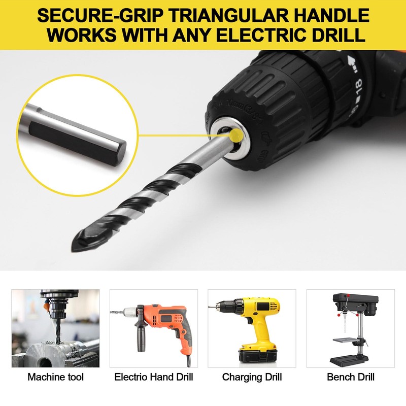 12-PCS Masonry Drill Bit Set & Concrete Drill Bit Set,