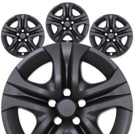 AUTOFREE 17” Wheel Rim Cover for Toyota RAV4 2013-2018,Snap on Design Hubcaps Fit for Steel Wheels,PP Material Hub caps-17 Inch Black Matte
