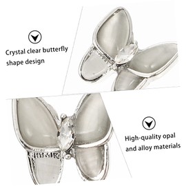 Healvian 4sets Nail Gems Opal Nail Charms for Manicure Elegant for Parties and Special Occasions