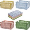 Sturdy Folding Crate, Pack of 4 Folding Baskets, Storage Basket,