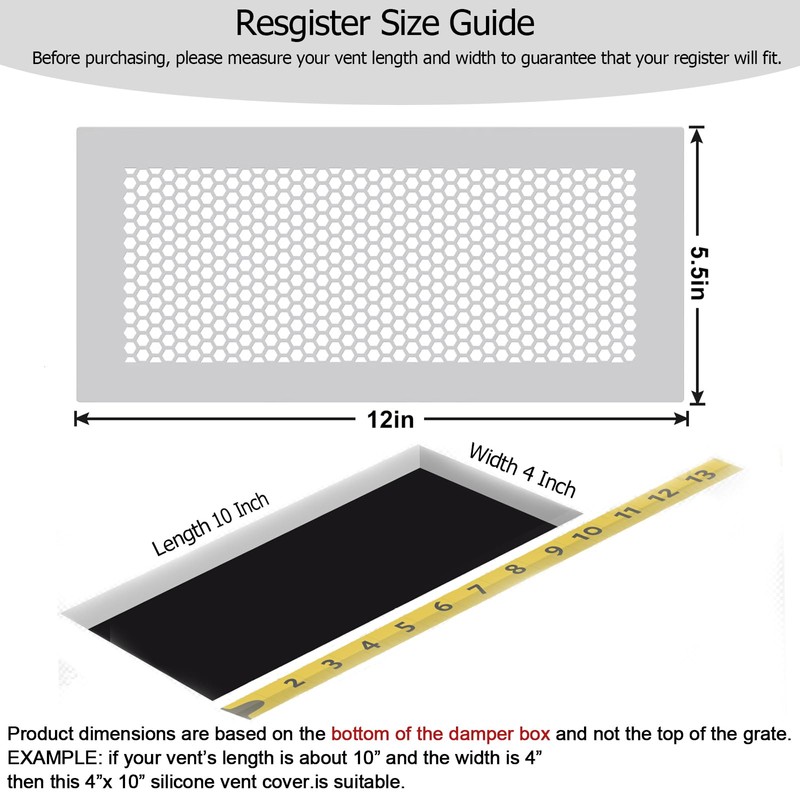 ENUODA Floor Vent Covers for Home Floor 2 Pack Silicone