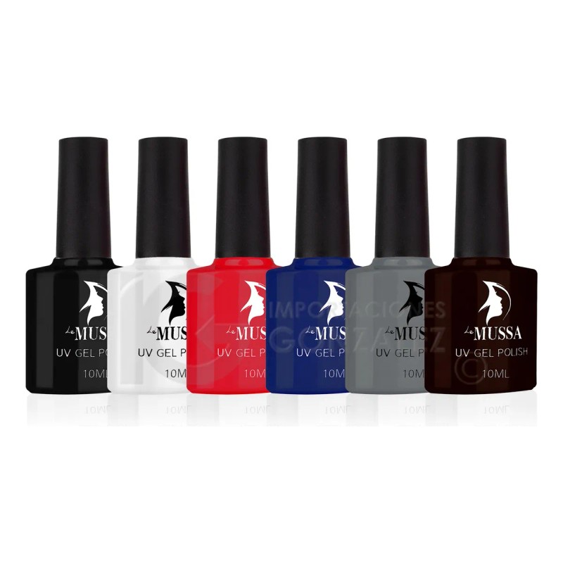 Gama De Gel Semipermanente Mussa® 6 Esmaltes Para Uñas Uv