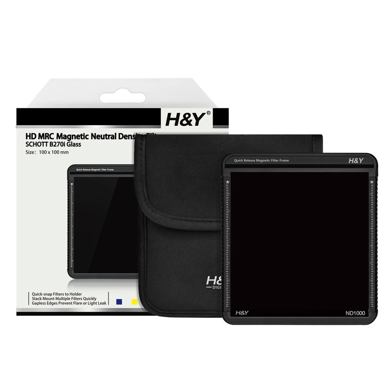H&Y 角型フィルター NDフィルター ND1000 100x100mm Kシリーズ Square ND1000 (10段分減光) マグネットフレーム付