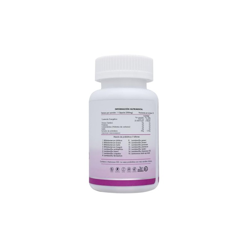 Pro + Fem Probióticos para Mujer 30 capsulas Veganas 5