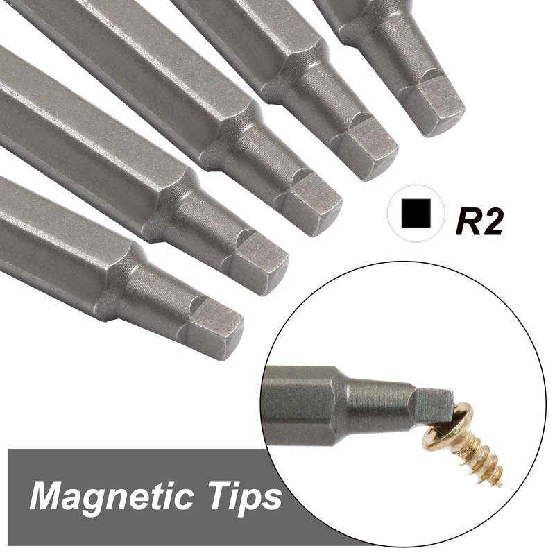 LDEXIN 10Pcs Square Drill Bit Set 1/4 Inch Hex Shank