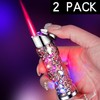 BJZFAA 2 Pack Colorful Black and Silver Lighter Torch Cool,Refillable