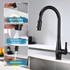 Metal Kitchen Faucet Head Replacement, 3-Function Pull Down Spray Head