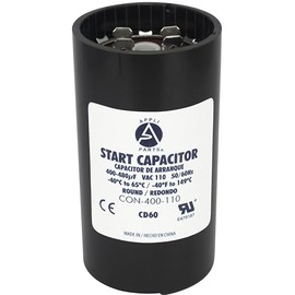 Appli Parts CON-400-110 Capacitor de Arranque 400-480 MFD (microfaradios) uF, 110-125 VAC. Universal para Motores Electricos, condensador de arranque de 4.6 cm de Diametro, 8.6 cm de Alto