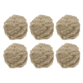 PATIKIL 35yds Plüschgarn Kunstpelzgarn, 6 Knäuel 0,6"OD 50g Plüschwolle Garn zum Stricken Weiches Flauschgarn Häkeln Dickes Plüschpelz Fluffy Yarn für DIY Basteln, Handstricken, Hellbraun