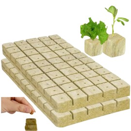 HJYDGJ Pack of 100 Grow Cultivation Mat Rock Wool Cube Rock Wool Grow Cultivation Agricultural Cuttings Rock Wool Leaf Cultivation Rockwool Cube Bottomless Culture Substrate 25 x 25 x 40 mm