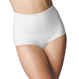 Bali Women's Shapewear Tummy Panel Brief Firm Control 2-Pack, White, Large