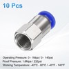 QUARKZMAN 10 Stück Push-to-Connect-Fittings 6 mm Rohraußendurchmesser x 1/8" NPT-Gewinde